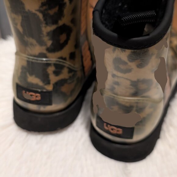 ugg leopard print waterproof ankel boots almost new